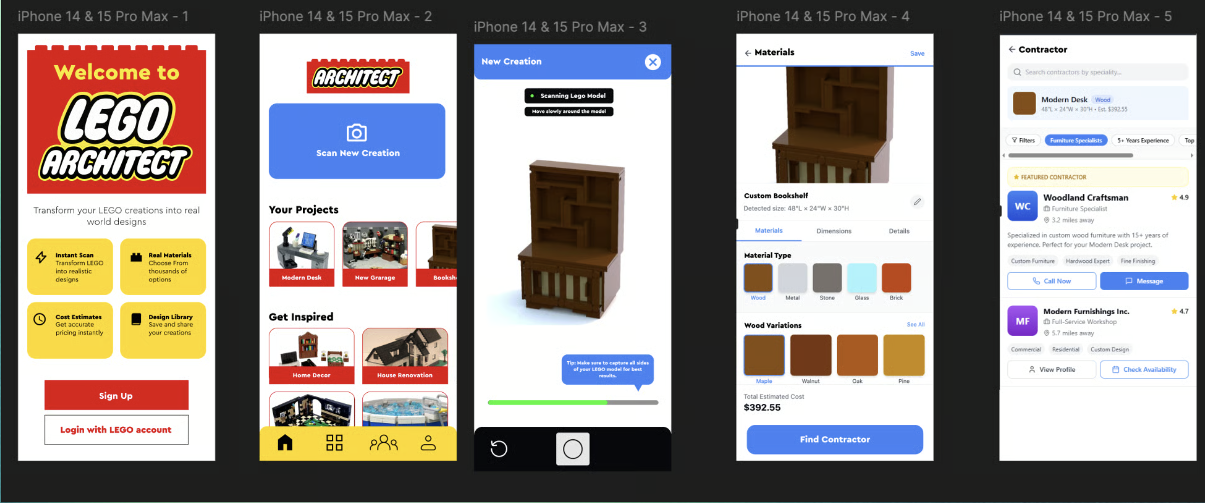 LEGO Architect Wireframes